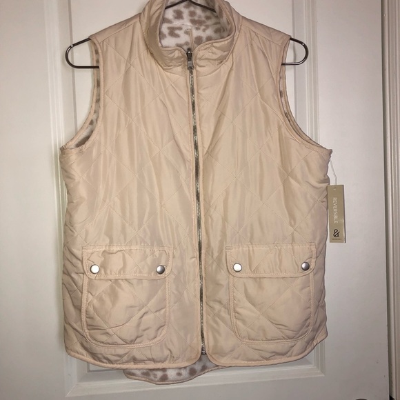 Thread & Supply Animal Print Reversible Vest Size Medium - Picture 4 of 9